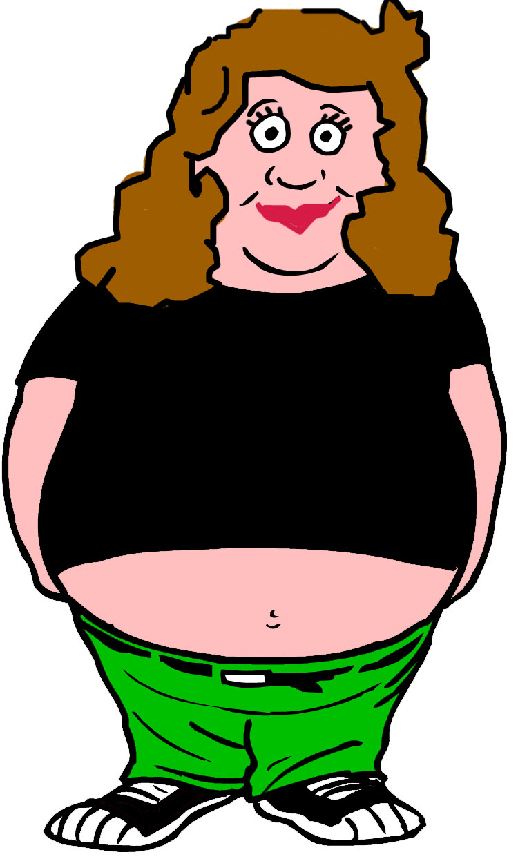 Skinny woman and fat woman clipart - ClipartFox