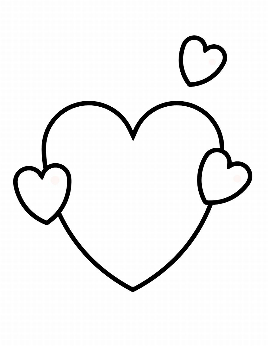 Heart Coloring Page | Coloring pages, Coloring pages for kids ...