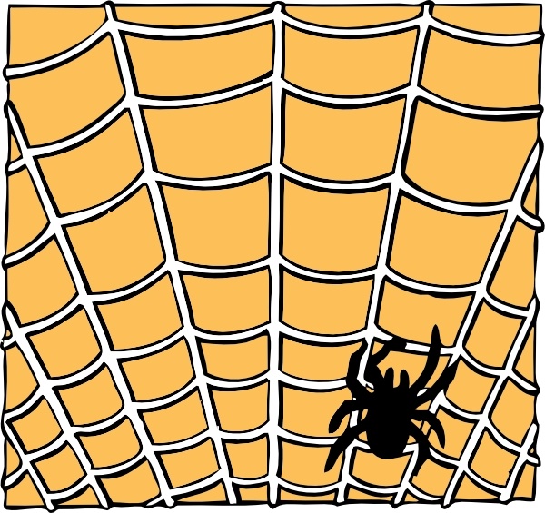Spider On A Spider Web clip art Free vector in Open office drawing ...
