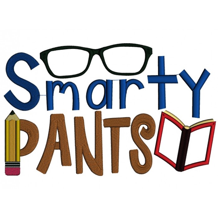 Smarty Pants Eyeglasses and Books Applique Machine Embroidery Digitized Design Pattern-700x700.jpg