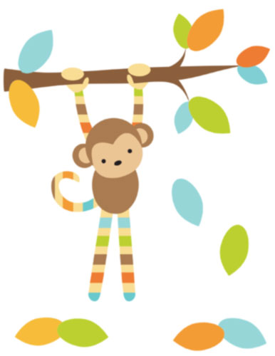 Boy baby monkey clipart