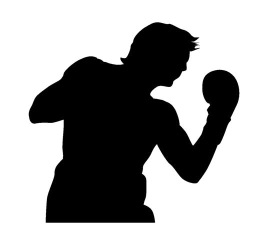 Boxing Silhouette 2 Decal Sticker