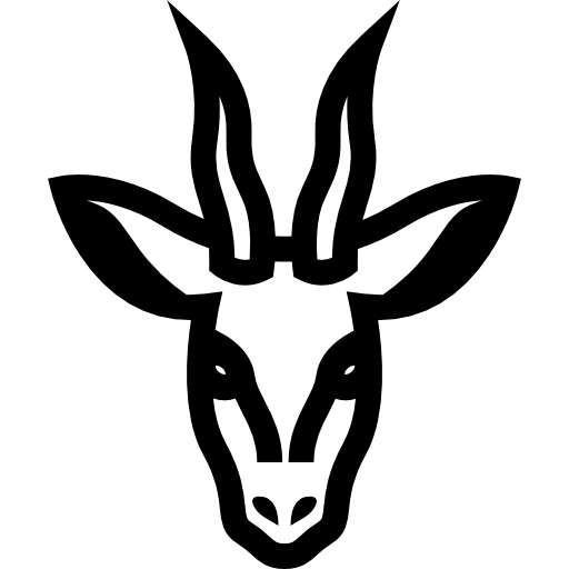 Deer head frontal outline - Free animals icons