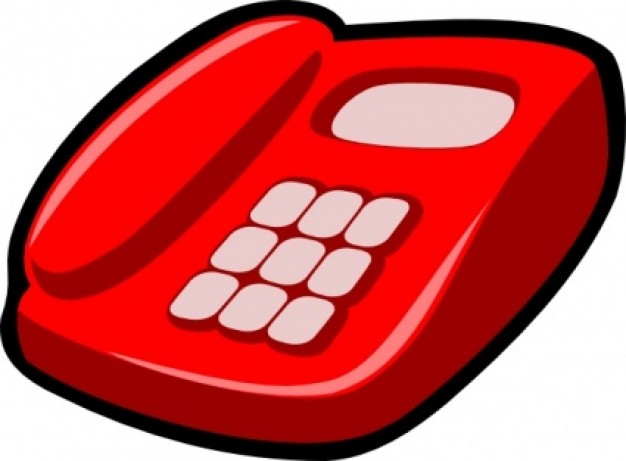 Red phone sketch clip art | Download free Vector