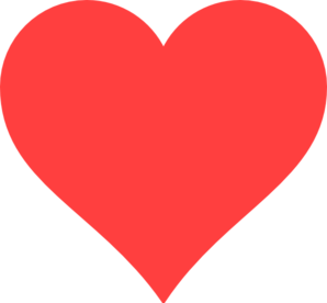 Salmon Heart clip art - vector clip art online, royalty free ...