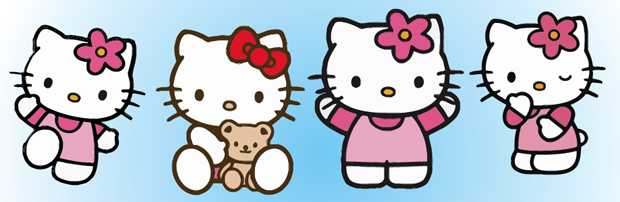 Hello Kitty Vector Illustration Set