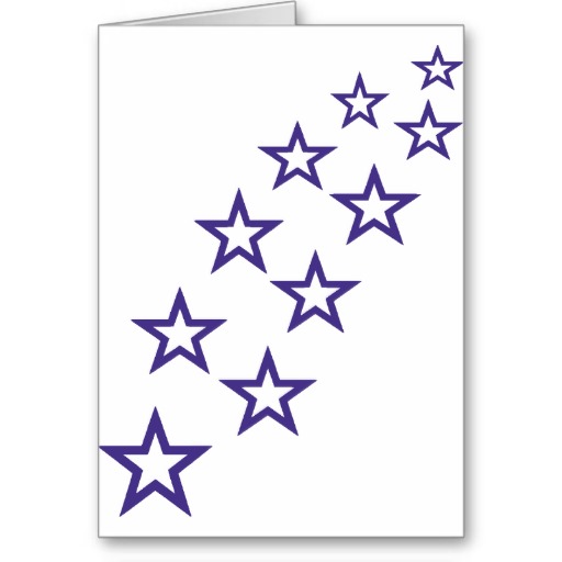 Stars outline greeting cards from Zazzle.