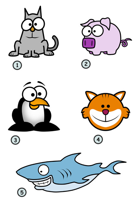 Cute cartoon animals