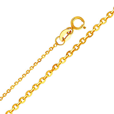 Precious Stars 14k Gold Diamond Cut Rolo Chain Necklaces | Wayfair