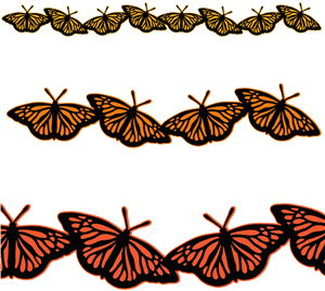Silhouette Online Store - View Design #8080: butterfly border 2