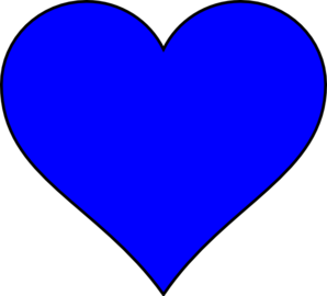 Blue Heart Shape clip art - vector clip art online, royalty free ...