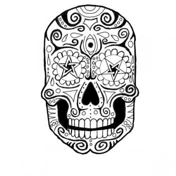 How to Draw a Sugar Skull, Step by Step, Skulls, Pop Culture, FREE ...