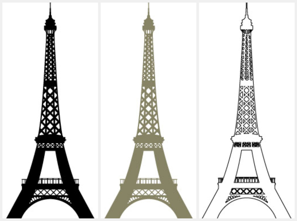 Eiffel Tower Drawing Outlinewall Decor Eiffel Tower Interior ...