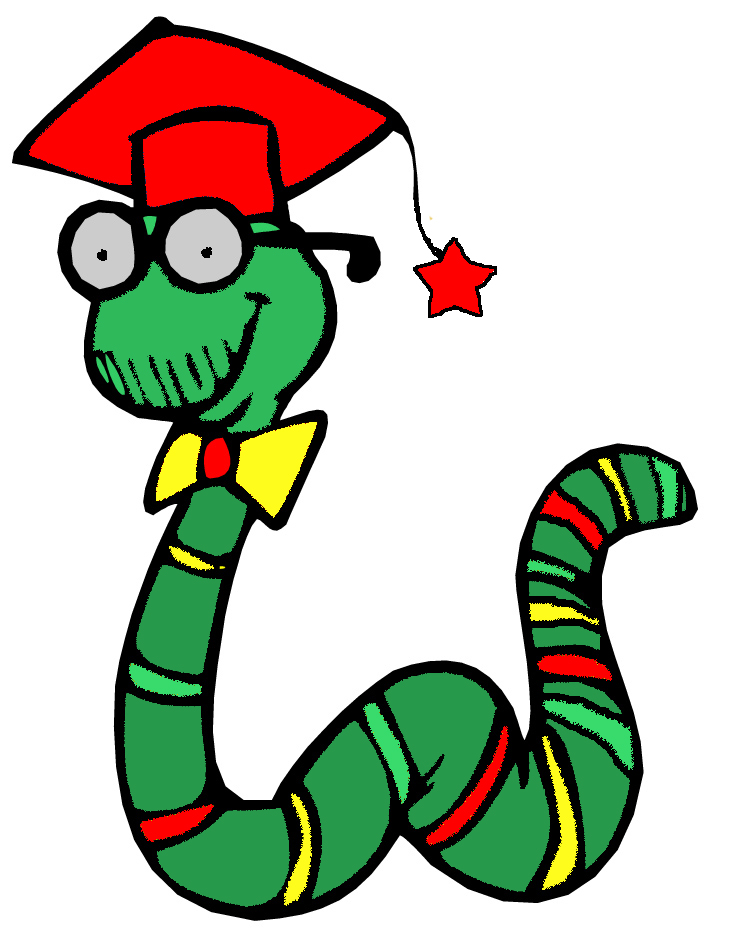 clipart bookworm with glasses - photo #45