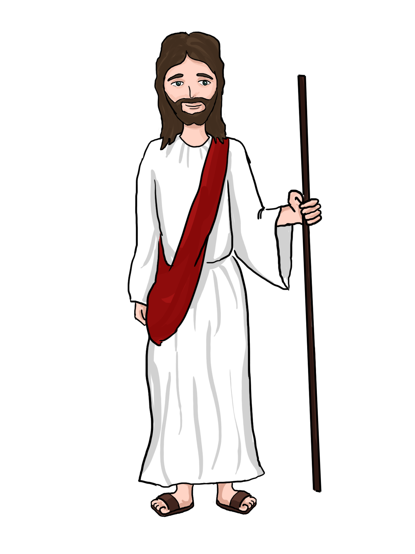 Do you need a Jesus Christ clip art for your Lent or Easter project? You can use this Jesus holding a staff clip art on your Christian projects, magazines