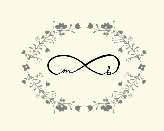 infinity symbol with initials...