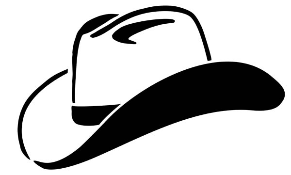 Cowboy Hat Clipart Black And White - Free Clipart ...