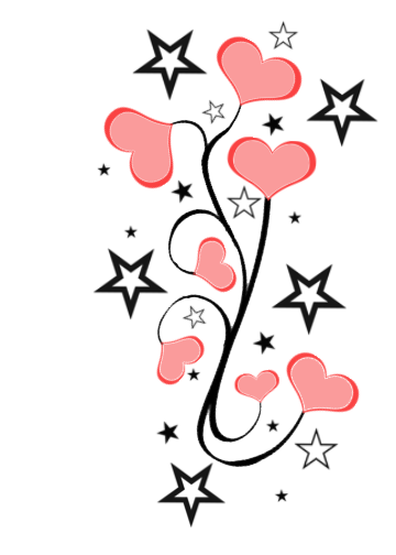 Hearts And Stars Tattoo Designs