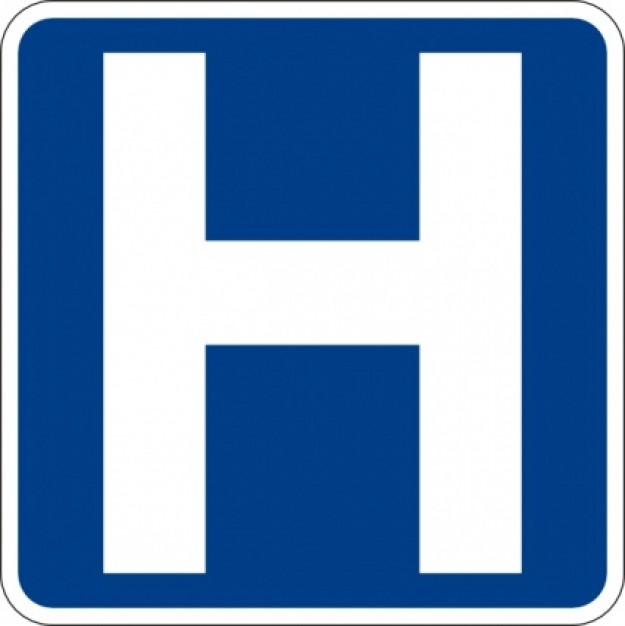 Hospital Sign clip art | Download free Vector