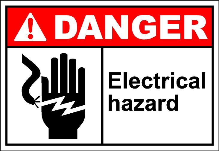 Electrical hazard clipart