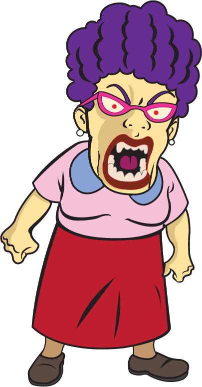 Angry Old Woman Clipart