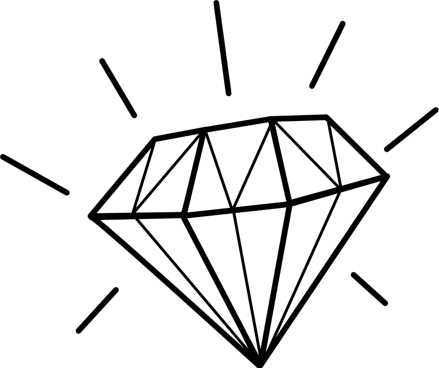 Diamond Clipart Black And White - Free Clipart Images