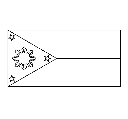 philippine flag Colouring Pages