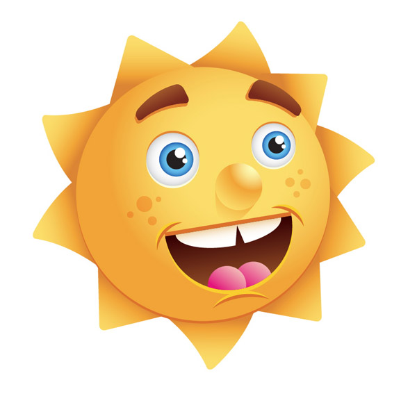 Create a Happy Sun Character | Vectips