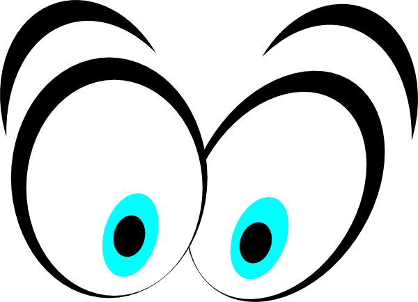 Big cute eyes cartoon clipart