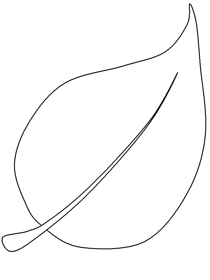 Simple Leaf Template - AZ Coloring Pages