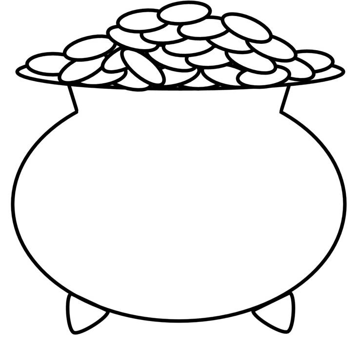 Rainbow And Pot Of Gold Coloring Page - AZ Coloring Pages