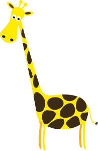 Free Giraffe Clip Art Sticking its Neck Out
