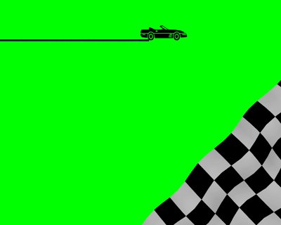 Computer generated animation of a racing checkered flag waving ...