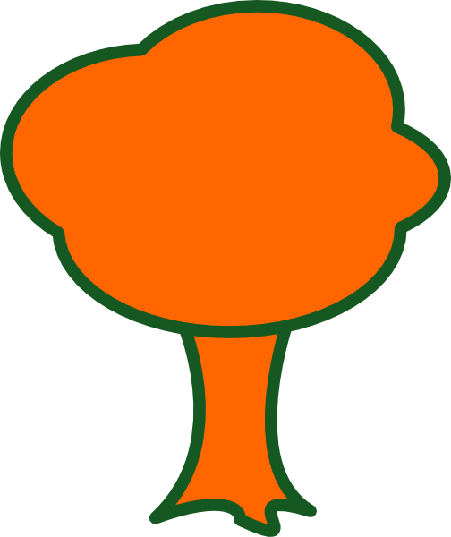 Orange Cartoon Trees - InspiriToo.