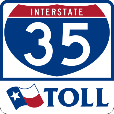 Toll Texas Interstate Highway 35.svg