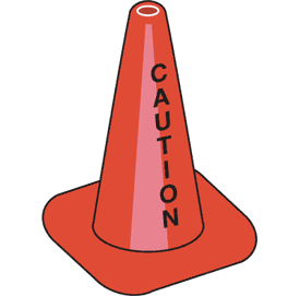 Worded Traffic Cones - Caution