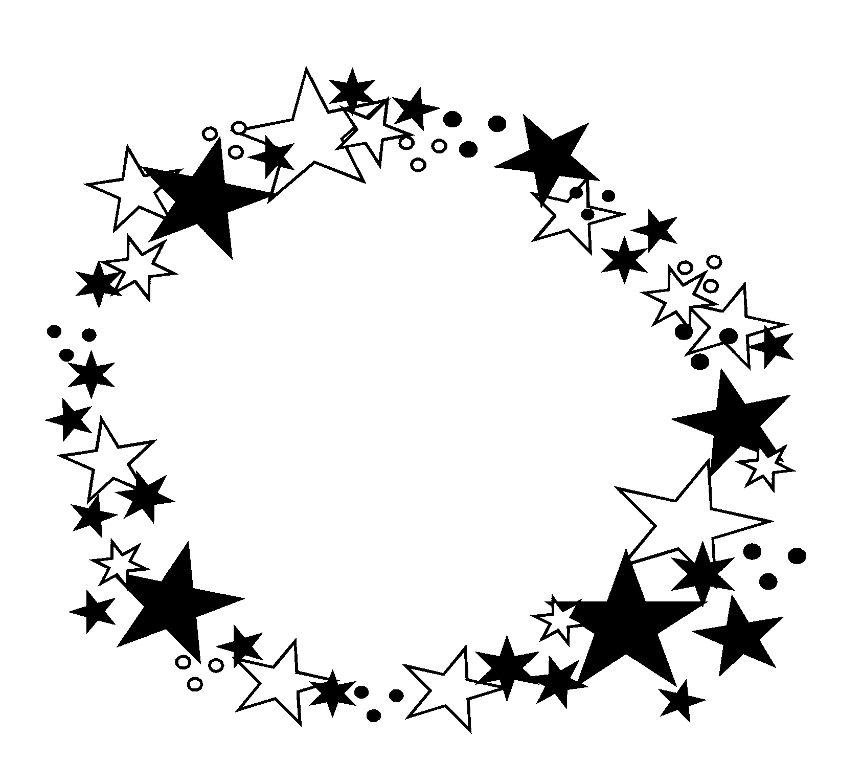 free black and white star clip art - photo #42