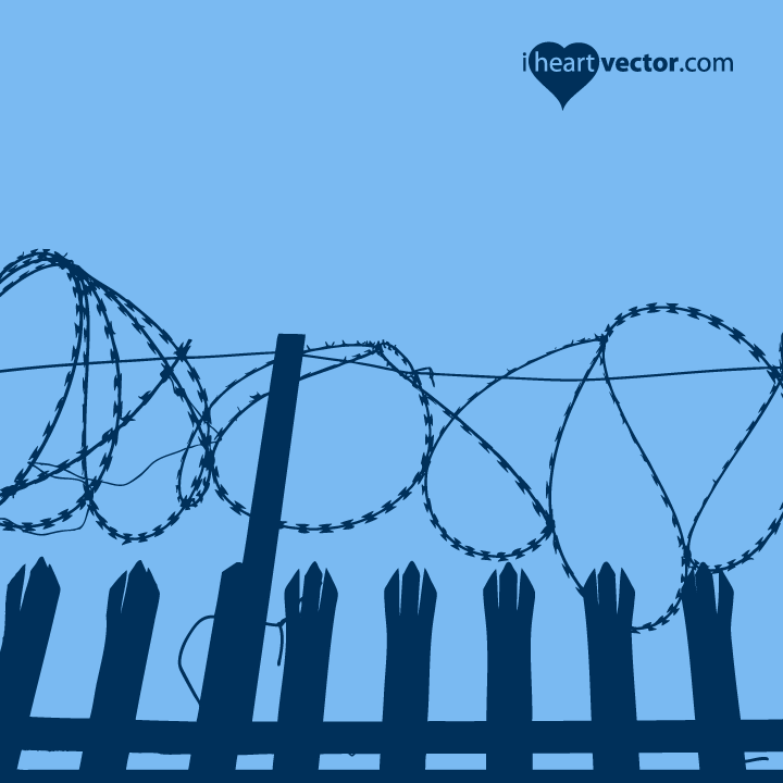 Barbed Wire Fence Vector – I Heart Vector