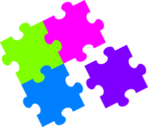 Jigsaw Puzzle Color clip art - vector clip art online, royalty ...