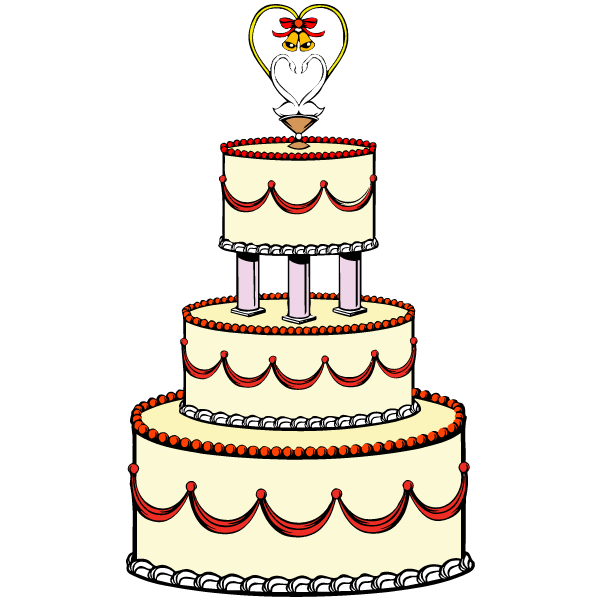 Simple Wedding Cake Clip Art - big easy wedding