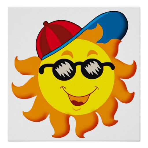 Summer Sun in Ballcap & Sunglasses Poster from Zazzle.