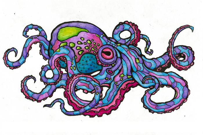 I was told r/tattoos might appreciate this octopus drawing I made ...