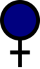 Blue Female Gender Symbol clip art - vector clip art online ...
