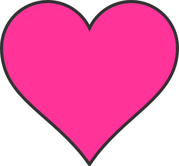 Dark Pink Heart Clip Art - vector clip art online ...