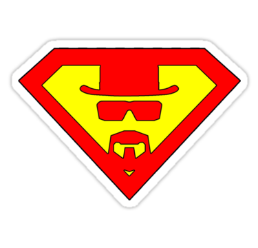 AMC's Breaking Bad Heisenberg as Superman Super Hero Logo Vinyl ...