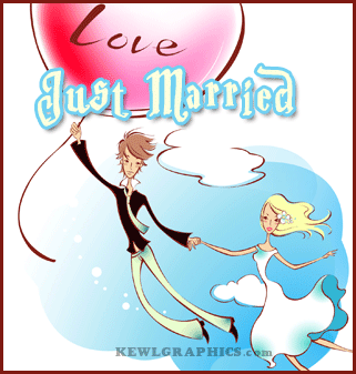 Just Married animated wedding Facebook Graphic, Forum / Social ...