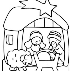 Nativity Scene Coloring Page | Color Luna