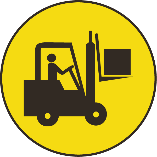Forklift Area Floor Sign P4327 - by SafetySign.com