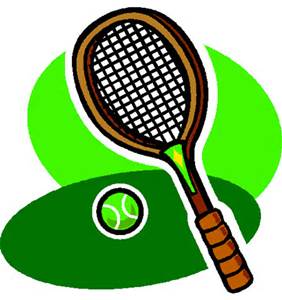 Tennis: tennis racket and ball clip art