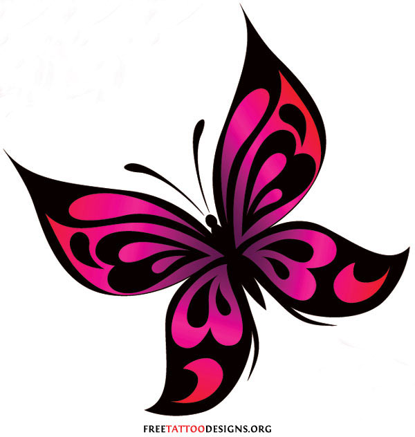 Red Colored Butterfly Tattoo: Real Photo, Pictures, Images and ...